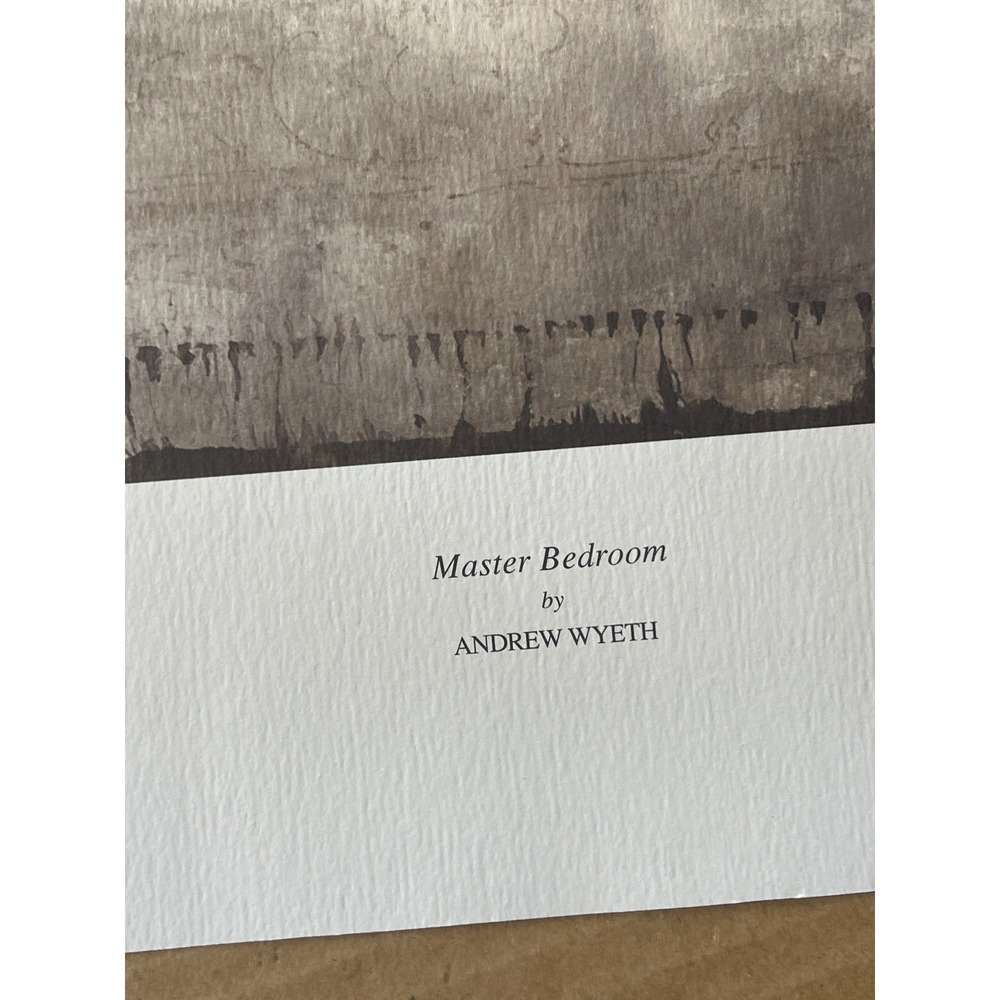 VTG Andrew Wyeth Master Bedroom 1985 Framed 22"x18" Matted Print Americana Art - Picture 8 of 16